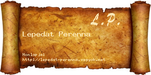Lepedat Perenna névjegykártya